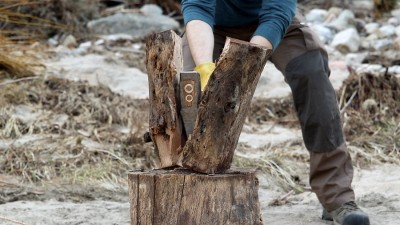 Helko Traditional Black Forest Spalthammer mit Hickory-Kuhfuß, Holzspaltaxt